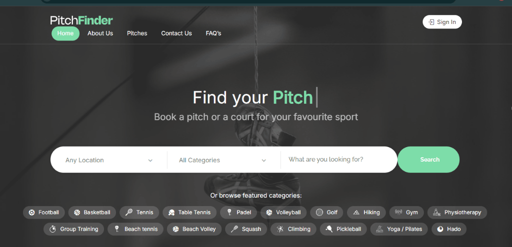 Pitchfinder.io Platform Preview